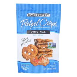 Pretzel Crisp Pretzel Crisps - Original - Case of 12 - 7.2 oz.