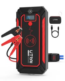 UTRAI 2500A 24000mAh(8L Gas 7.5L Diesel Engine) 12V Battery Jump Pack Power Bank with Flashlight, USB QC3.0 (Model BJ-4-OR)