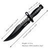 Fixed Blade Knife with Nylon Sheath in Non-Slip Handle and Black High Carbon Stainless Steel Blade for Outdoor Camping, Hunting, Survival, Tactical, a