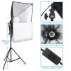 Kshioe Softbox Lighting Kit, Photo Equipment Studio Softbox 20" x 27", with E27 Socket and 2x5500K Instant Brightness Energy Saving Lighting Bulbs