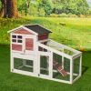 Rabbit Hutch Indoor Outdoor;  Wooden Chicken Coop;  Bunny Cage Hen House with Run;  Ventilation Door;  Removable Tray;  Ramp;  Sunlight Panel;  Backya