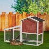 Rabbit Hutch Indoor Outdoor;  Wooden Chicken Coop;  Bunny Cage Hen House with Run;  Ventilation Door;  Removable Tray;  Ramp;  Sunlight Panel;  Backya