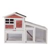 Rabbit Hutch Indoor Outdoor;  Wooden Chicken Coop;  Bunny Cage Hen House with Run;  Ventilation Door;  Removable Tray;  Ramp;  Sunlight Panel;  Backya