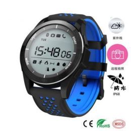 Smart Gear Health Tracker And Ultra Violet Level Monitoring Watch (Color: BLACK / ORANGE)